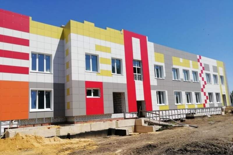 В Тамбовской области идет строительство нового детского сада по нацпроекту "Демография"